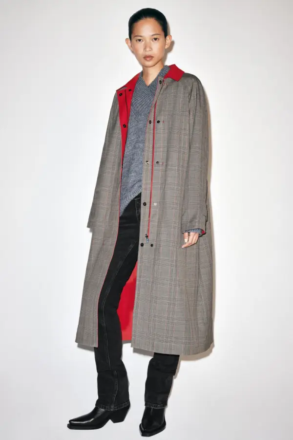 Trenchcoat, lang, reversibel mit Karomuster, ZW COLLECTION - фото товара