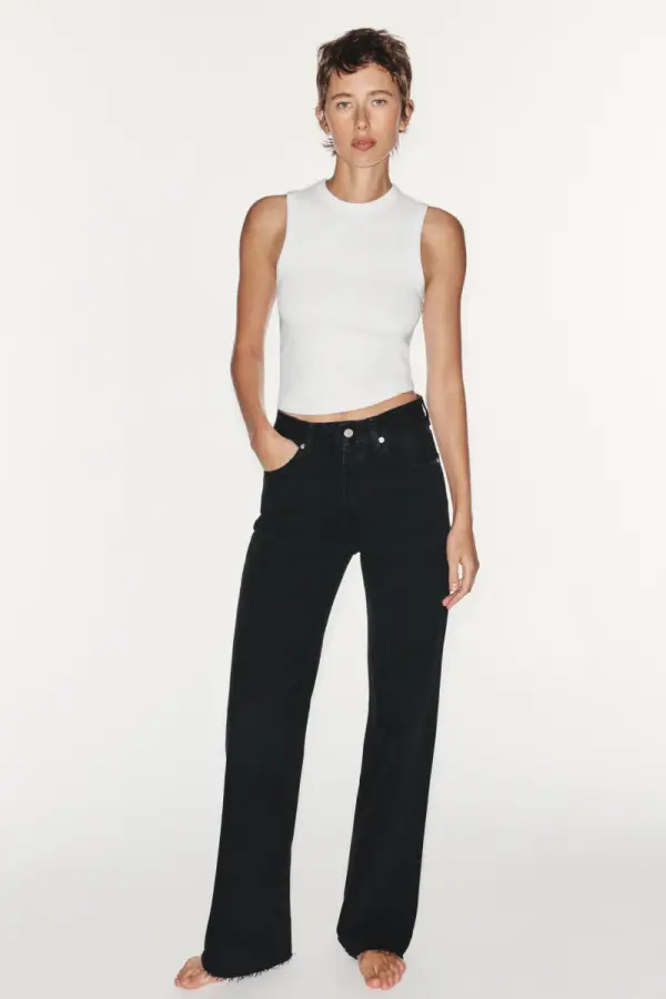 TRF HIGH WAIST WIDE LEG JEANS - фото товара