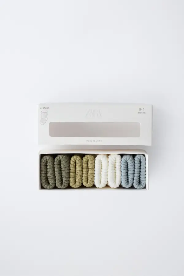 VIERERPACK SOCKEN IN VERSCHIEDENEN FARBEN - фото товара