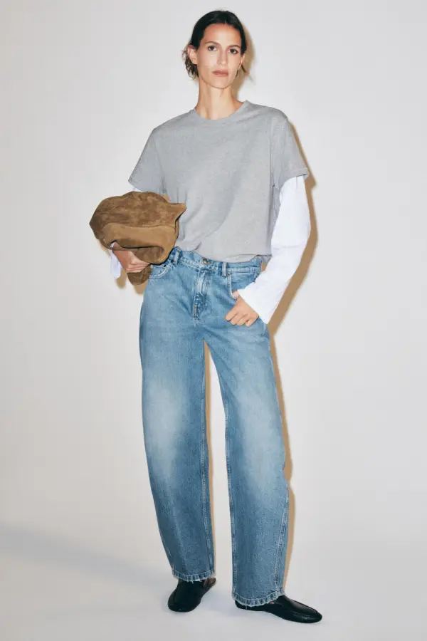 ZW COLLECTION CURVED STRAIGHT JEANS MIT MITTELHOHEM BUND - фото товара