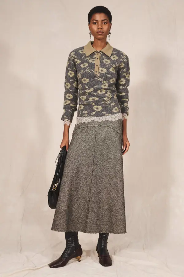Товар Jacquard-Pullover mit Blumenmuster und Polokragen, Limited Edition из интернет-магазина zara.com