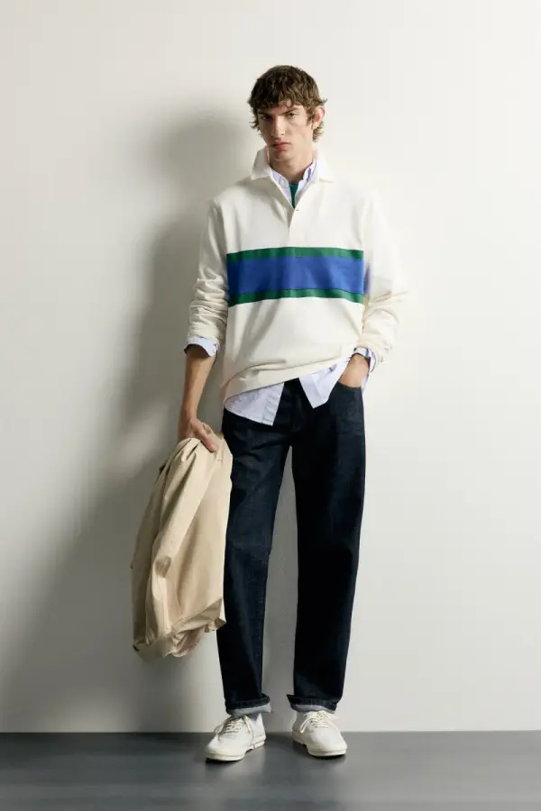 POLO MIT KONTRASTSTREIFEN 0FR. PARIS X ZARA - фото товара
