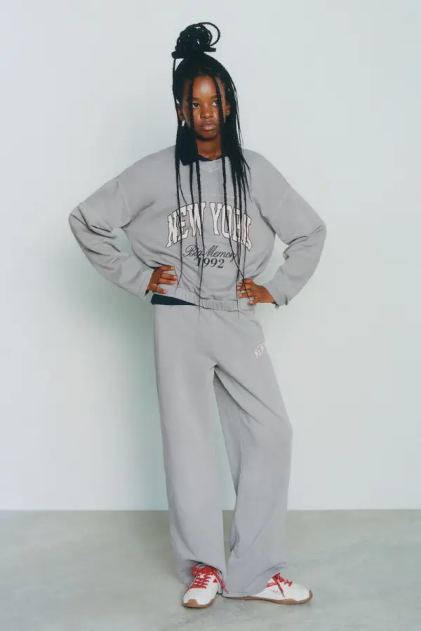 BEDRUCKTES SWEATSHIRT IN WASCH-OPTIK - фото товара
