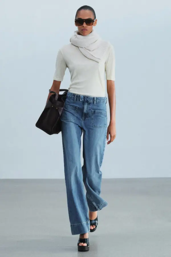ZW COLLECTION FLARE JEANS MIT HOHEM BUND UND TASCHEN - фото товара