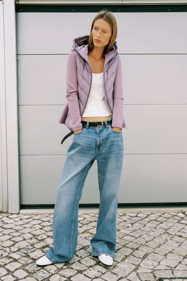 KOMBINIERTE STEPPJACKE MIT KAPUZE - фото товара