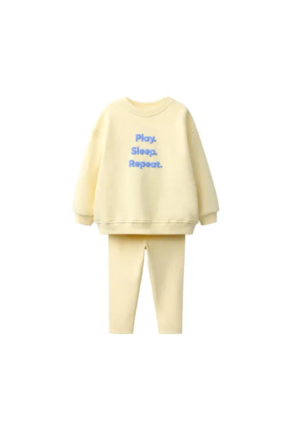 JOGGING-SET MIT SWEATSHIRT, LEGGINGS UND SCHRIFTZUG - фото товара